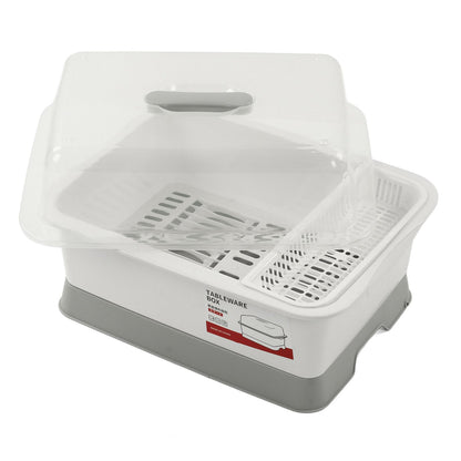 Dish Drainer Minimalist Dustproof Space Saving Dish Drying Bowl with Lid for Home Kitchen L