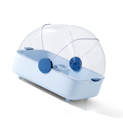 Tableware Storage Box Multifunctional Chopsticks Dishes Drying Box with Cover Kitchen Utensil Blue