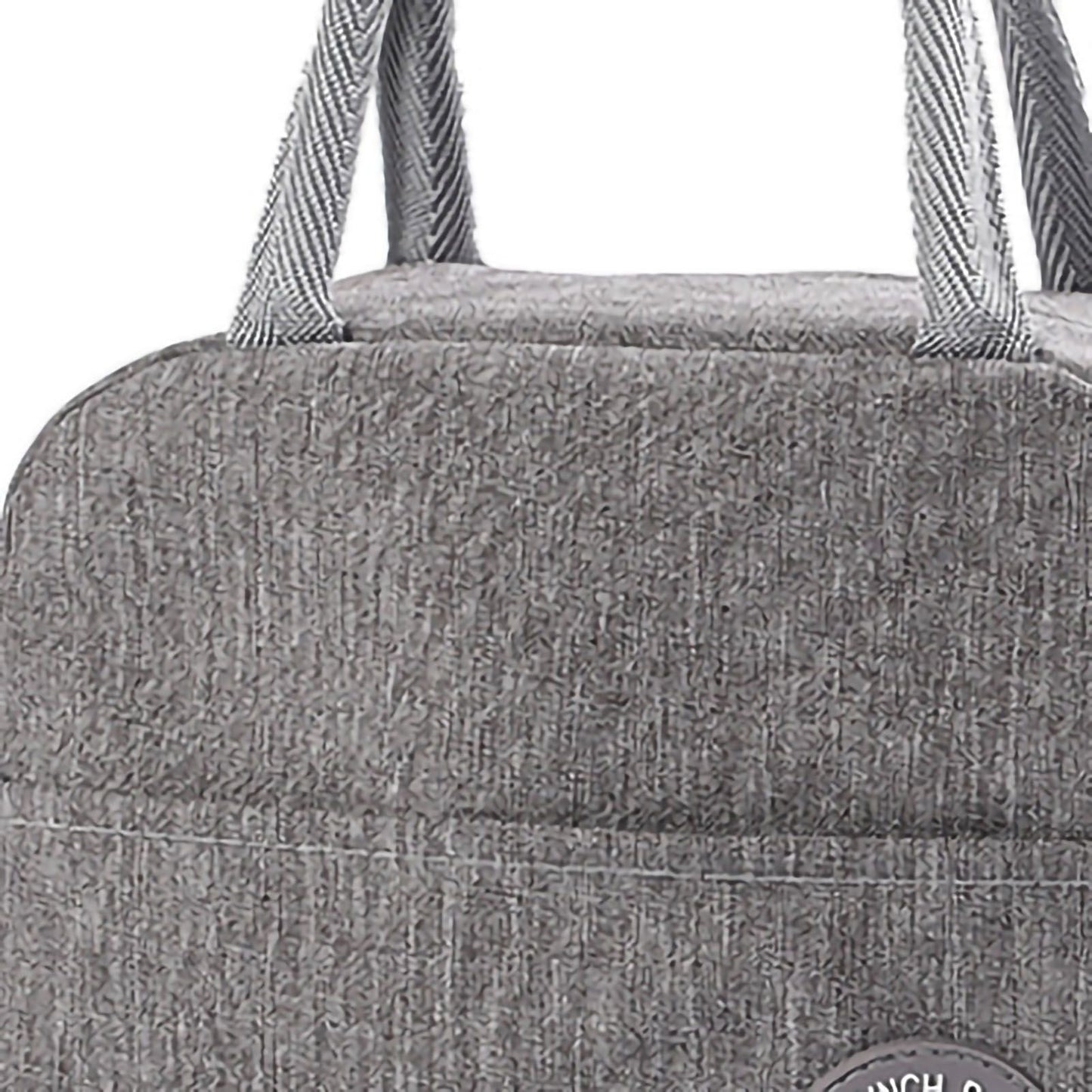 Lunch Bag High Capacity Reusable Tote Heat Preservation Dinner Insulation Hangbag Gray