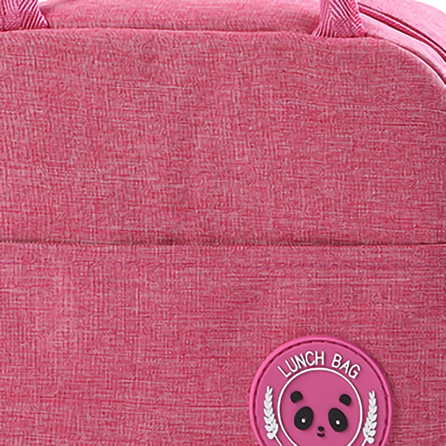 Lunch Bag High Capacity Reusable Tote Heat Preservation Dinner Insulation Hangbag Rose Red