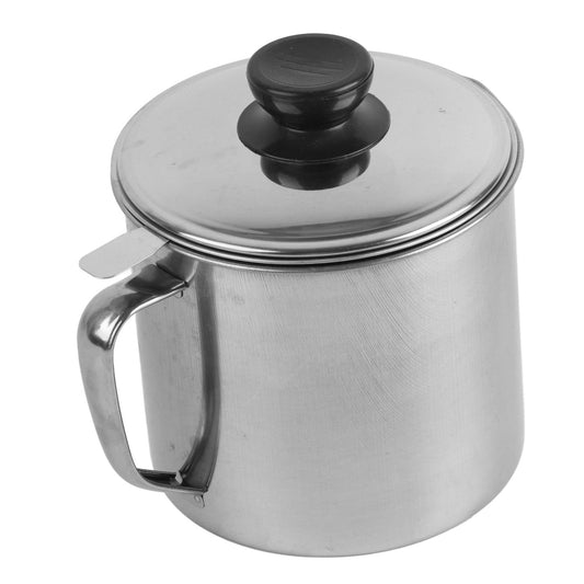 Oil Strainer Pot 1.3L Capacity 304 Stainless Steel Cooking Oil Container Anti Leakage for Home Restaurant