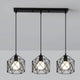 Pendant Light Modern Simple Style Industrial Robust Small Chandelier Hanging Light for Bedroom Aisle 3 Headed Straight Plate No Bulb