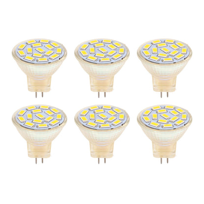 6Pcs GU4 LED Bulb 270LM 15LED Energy Saving Light Bulb MR11 Track Lamp Beads 12V 3W Warm Light 3000K