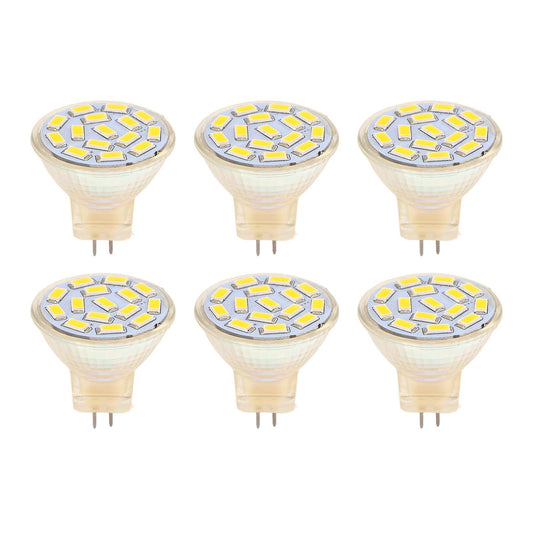 6Pcs GU4 LED Bulb 270LM 15LED Energy Saving Light Bulb MR11 Track Lamp Beads 12V 3W Warm Light 3000K