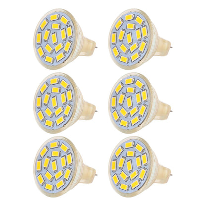 6Pcs GU4 LED Bulb 270LM 15LED Energy Saving Light Bulb MR11 Track Lamp Beads 12V 3W Warm Light 3000K