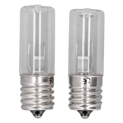 2Pcs Refrigerator Cabinet Light Deodorant Mite Removal E17 Lamp 10V 3W UVC Light Bulb