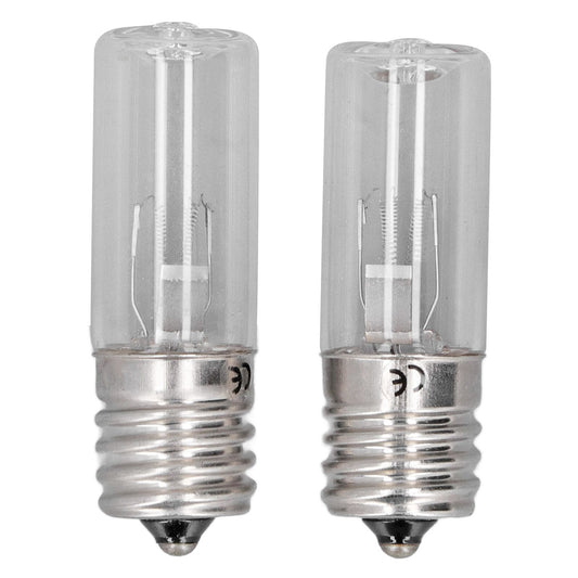2Pcs Refrigerator Cabinet Light Deodorant Mite Removal E17 Lamp 10V 3W UVC Light Bulb
