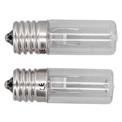 2Pcs Refrigerator Cabinet Light Deodorant Mite Removal E17 Lamp 10V 3W UVC Light Bulb