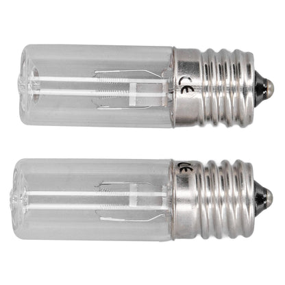 2Pcs Refrigerator Cabinet Light Deodorant Mite Removal E17 Lamp 10V 3W UVC Light Bulb