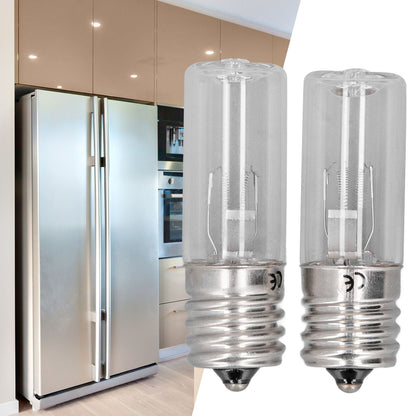 2Pcs Refrigerator Cabinet Light Deodorant Mite Removal E17 Lamp 10V 3W UVC Light Bulb