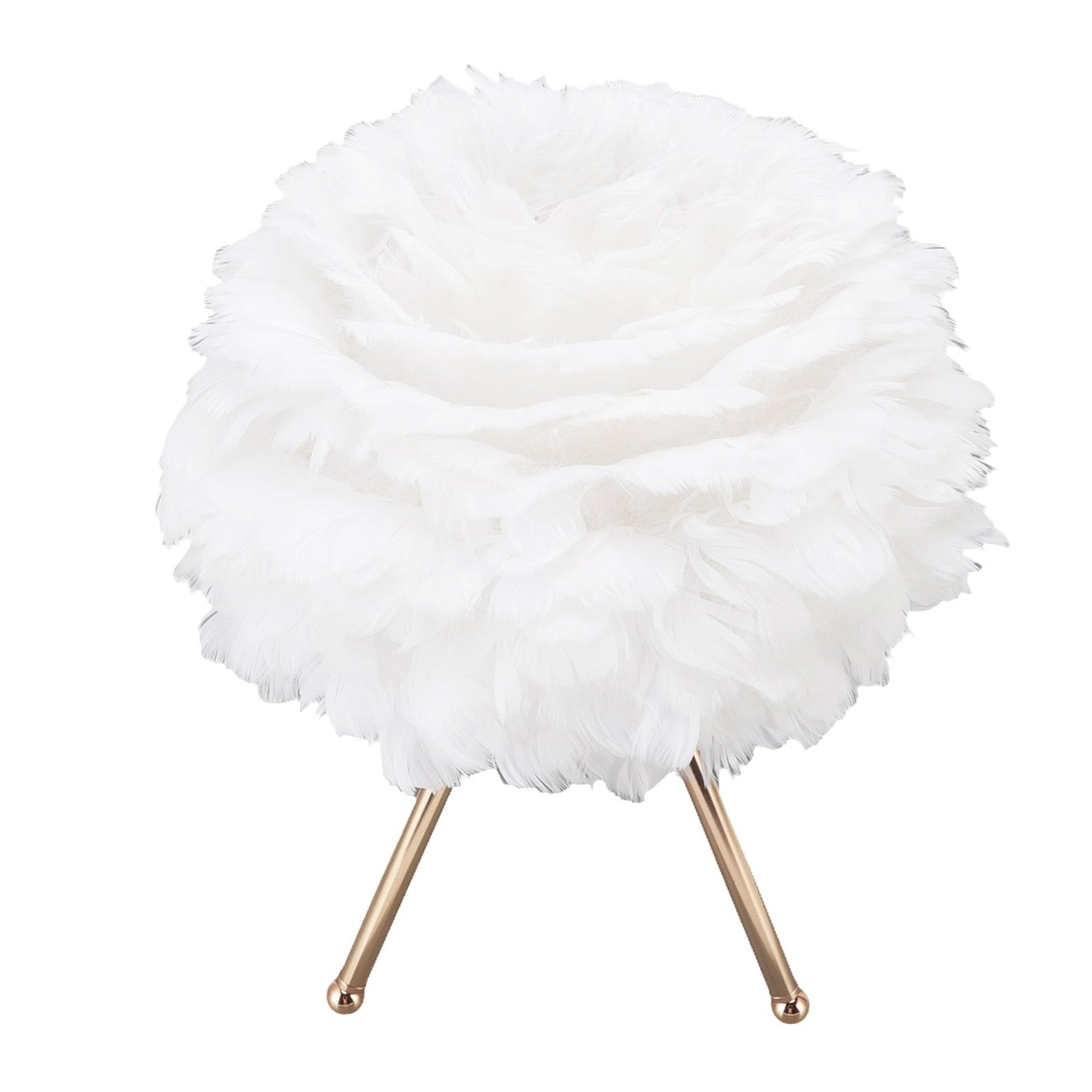 Feather Table Lamp Adjustable Color Brightness Rechargeable Touch Control Decoration Night Light White
