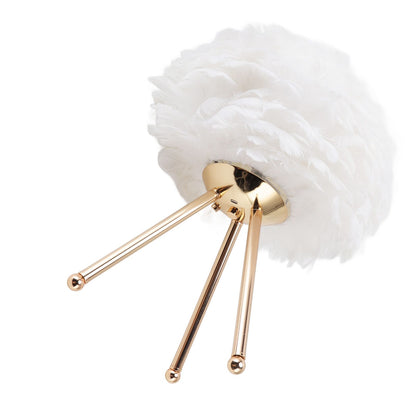Feather Table Lamp Adjustable Color Brightness Rechargeable Touch Control Decoration Night Light White