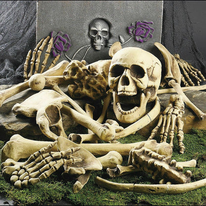 28Pcs Halloween Skeleton Bones Halloween Props Skeleton Tricky Bones Haunted House Party Decorations