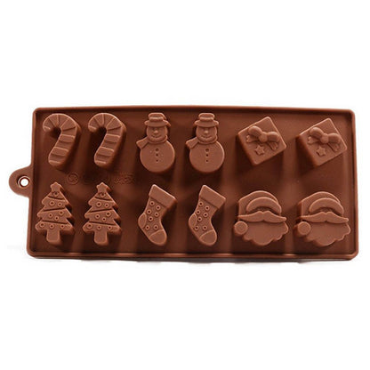Christmas Mold Silicone Chocolate Mold Non Stick Baking Mold