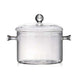 Glass Pasta Noodles Bowls Heat Resistant Glass Cooking Pot with Lid Sauce Pan for Soup Pasta Baby Food