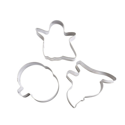 Halloween Cutter Molds Stainless Steel Cutters Cat Pumpkin Ghost Shaped Cutters Set