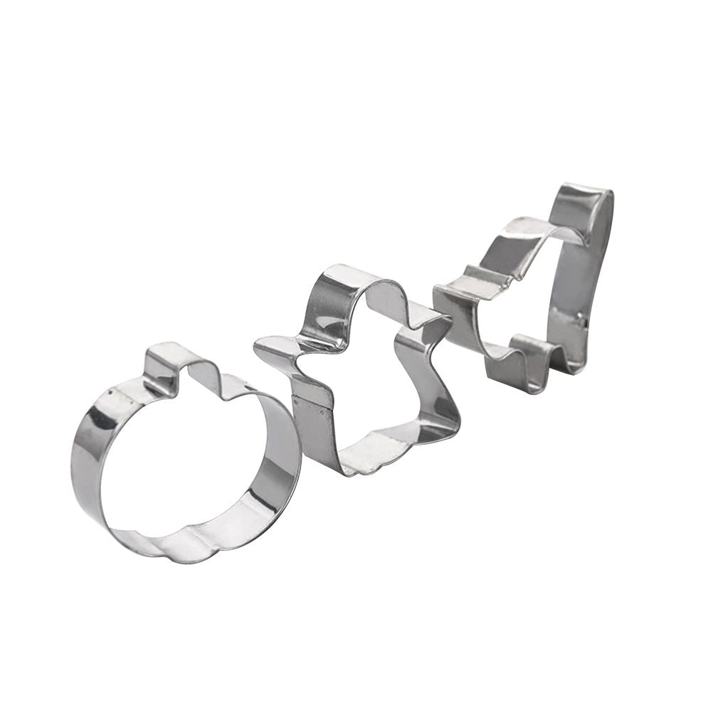 Halloween Cutter Molds Stainless Steel Cutters Cat Pumpkin Ghost Shaped Cutters Set