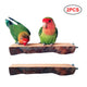 2PCS Wooden Bird Perch Stand Parrot Platform Hanging Perch Toy Bird Cage Accessories