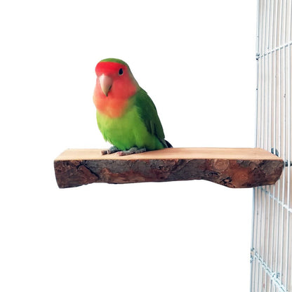 2PCS Wooden Bird Perch Stand Parrot Platform Hanging Perch Toy Bird Cage Accessories