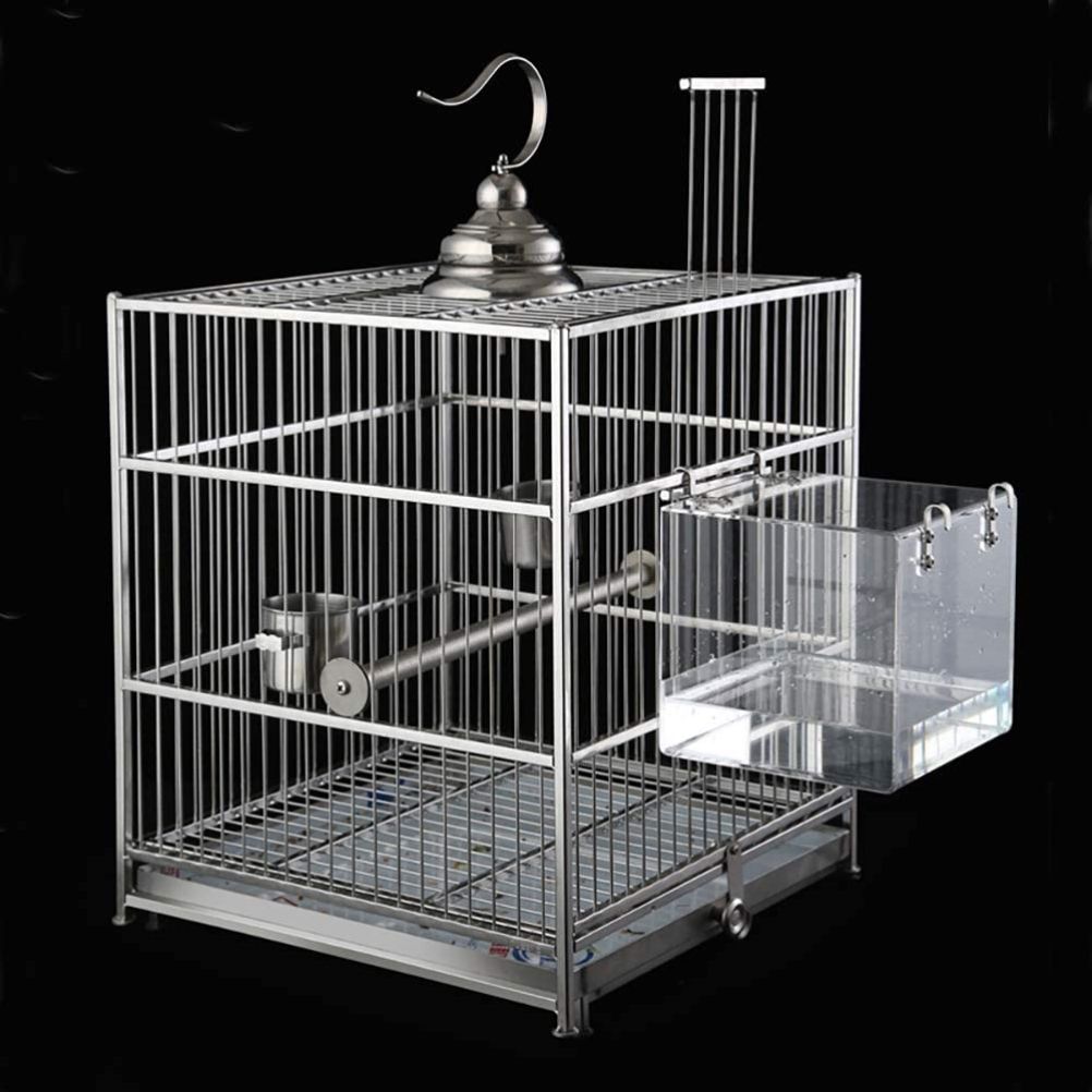 Acrylic Bird Bathtub Bath Shower Box Bowl with Hooks Cage Accessory for Birds Parrots