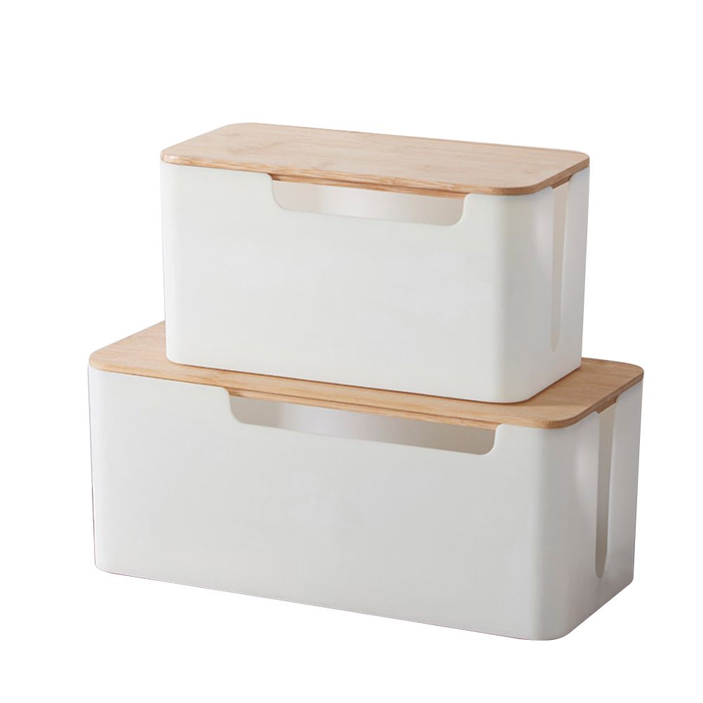 Cable Management Box Cable Organizer Box Wire Management Organizer Cover Hider for Desktop Home Office Kitchen