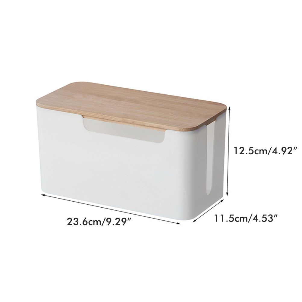 Cable Management Box Cable Organizer Box Wire Management Organizer Cover Hider for Desktop Home Office Kitchen