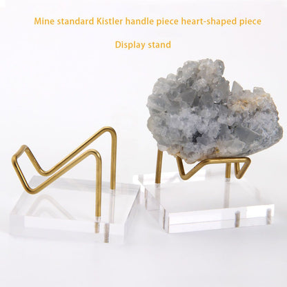 Acrylic Crystal Display Stand Mini Desktop Easel Stands Metal Arm Display with Acrylic Base