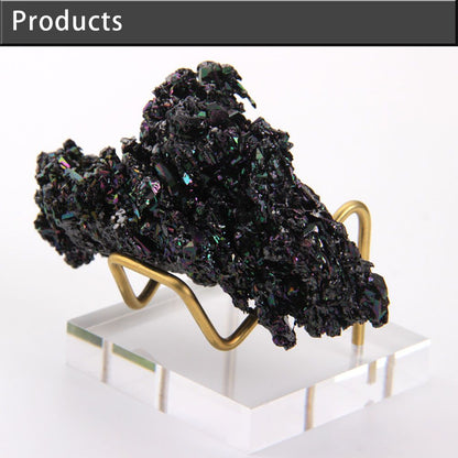 Acrylic Crystal Display Stand Mini Desktop Easel Stands Metal Arm Display with Acrylic Base