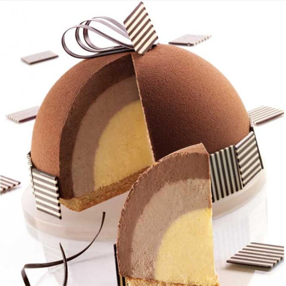 6 Cavity Semicircle Silicone Cake Mold Muffin Chocolate Baking Mold Pan DIY Party Cake Mold