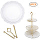 6pcs/set 3 Tier Cake Stand Silicone Resin Tray Molds DIY Irregular Mold Home Decoration Craft