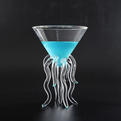 Octopus Cocktail Glass Transparent Octopus Shaped Glass Cup Jellyfish Cup