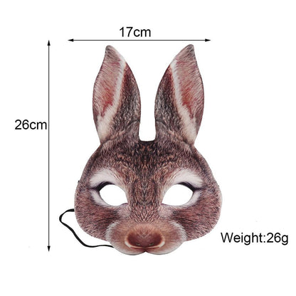 Half Face Rabbit Headgear Funny EVA Rabbit Bunny Headgear for Party Festival Club