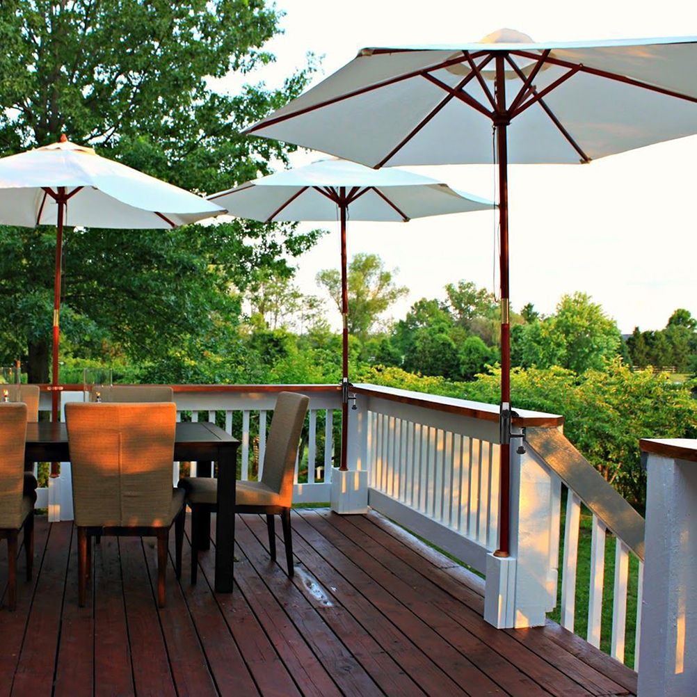 Steel Parasol Holder Balcony Umbrella Stand Umbrella Holder for Balcony Pole