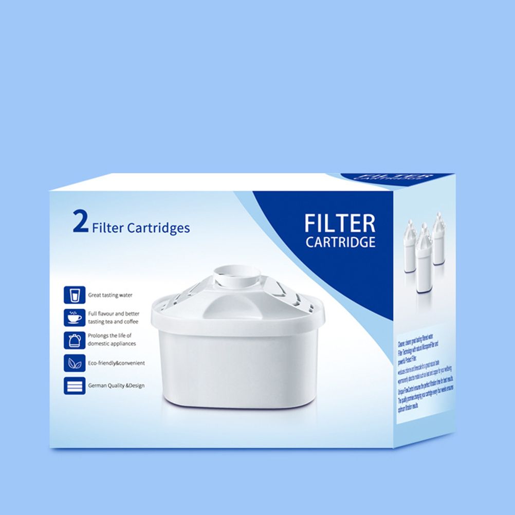 2Pcs Water Filter Cartridges Compatible with Brita Maxtra and Filter Cartridges for Brita Water Filters