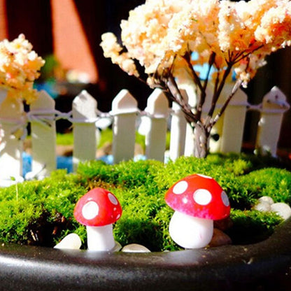 50PCS Mini Mushroom Decoration Miniature Garden Crafts Small Artificial Mushroom