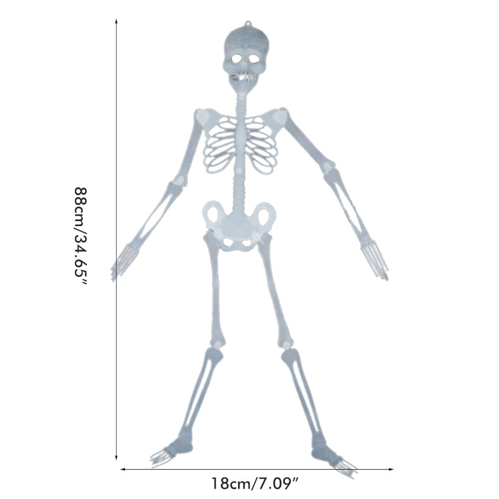 Glowing in the Dark Halloween Skeleton Decor Luminous Lifelike Skeleton Model for Front Lawn Haunted House Bar Props Halloween Party Decorations