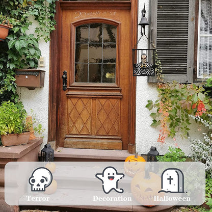 Halloween Scary Screaming Animated Skeleton Cage Prisoner with Light Up Eyes Haunted House Props Halloween Party Decorations