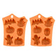 2Pcs Halloween Silicone Baking Molds with Pumpkin Skeleton Head Bat Ghost Shape Cake Mold Cupcake Chocolate Mold Halloween DIY Baking Tools
