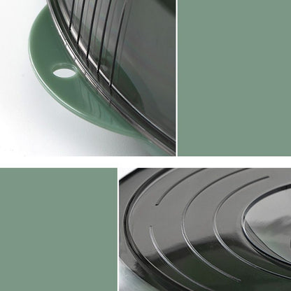 Dish Cover PET Heat Insulation Storage Transparent Dustproof for Home Picnic Cooking Green