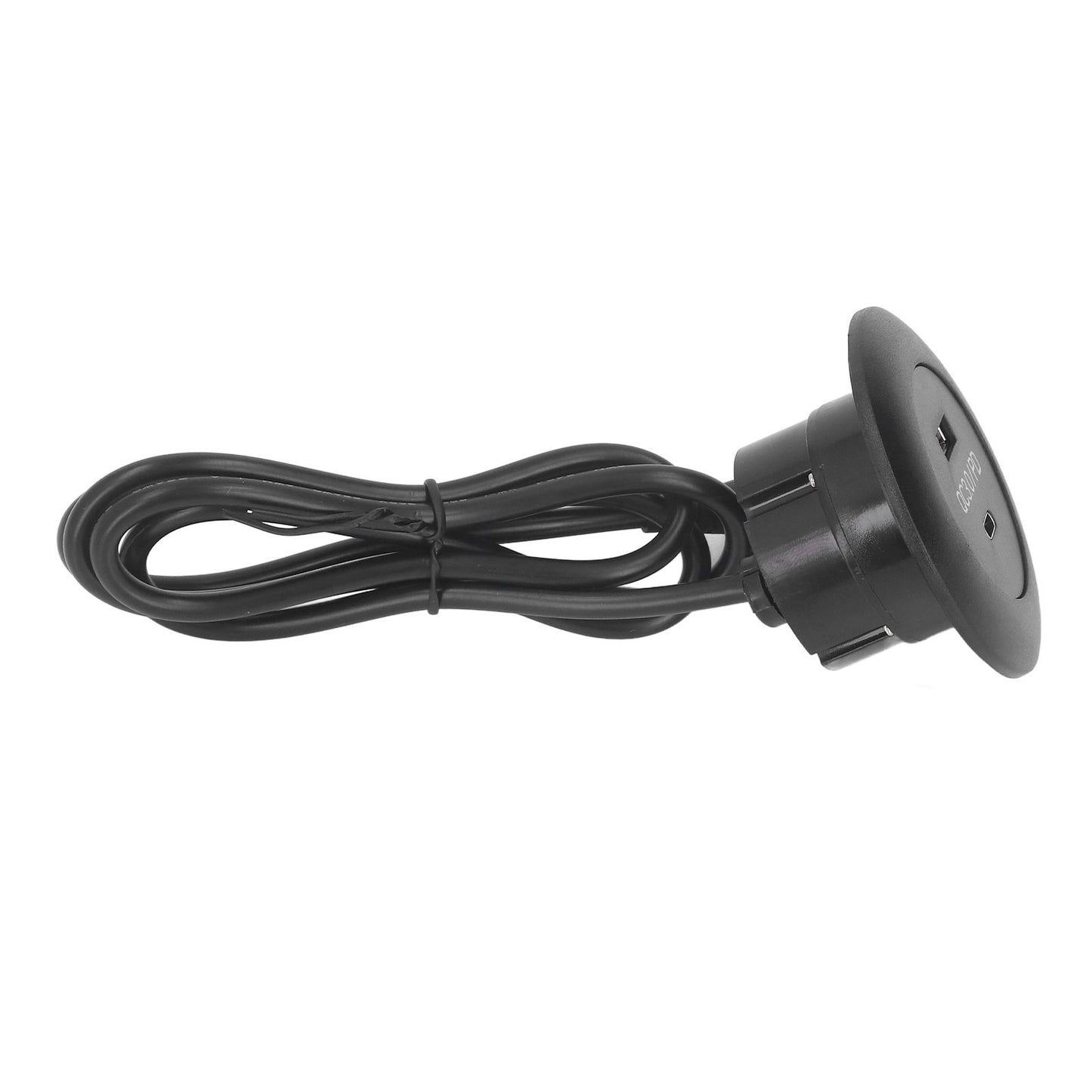 Embedded Charging Round Port QC3.0 Fast Charging Phone Desktop Charger Station for Home 12‑30V 30W Black