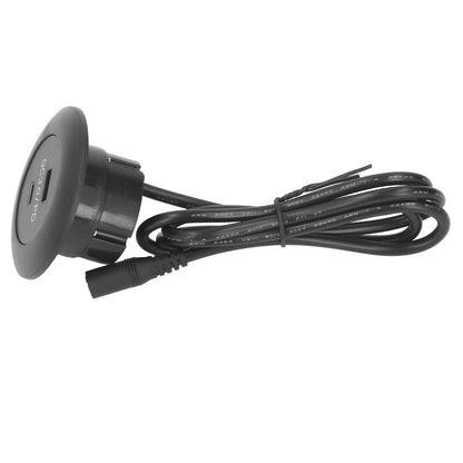Embedded Charging Round Port QC3.0 Fast Charging Phone Desktop Charger Station for Home 12‑30V 30W Black