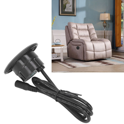 Embedded Charging Round Port QC3.0 Fast Charging Phone Desktop Charger Station for Home 12‑30V 30W Black