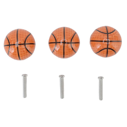 3 Set Basketball Cabinet Kitchen Home Knobs Ball Type Single Hole Drawer Ceramic Handle