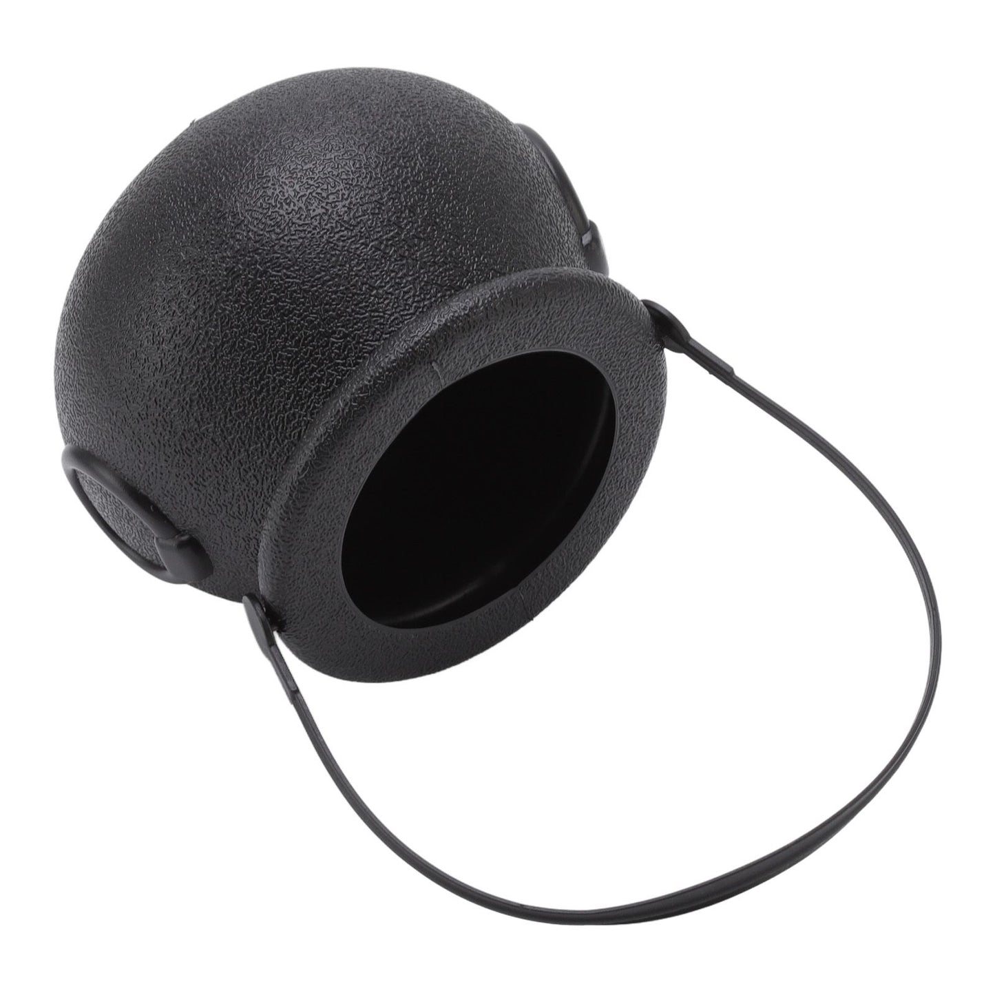 Candy Bucket Plastic Black Portable Cauldron Kettle Halloween Party Decoration with Handle for Kids