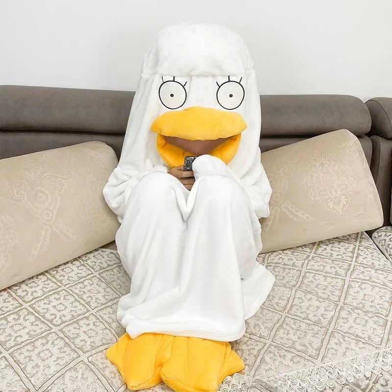 Duck Cosplay Costumes One Piece Pajamas Lovely Shape Jumpsuit Sleepwear for Daily Wear Type1 S
