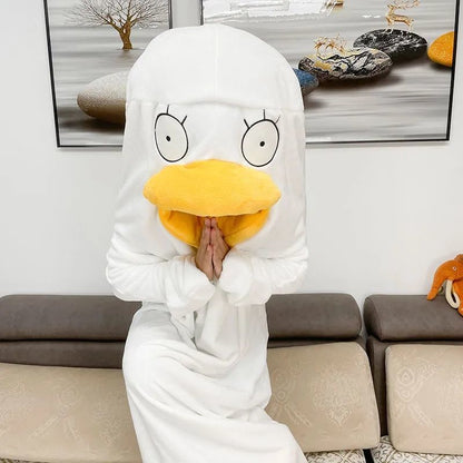 Duck Cosplay Costumes One Piece Pajamas Lovely Shape Jumpsuit Sleepwear for Daily Wear Type1 S