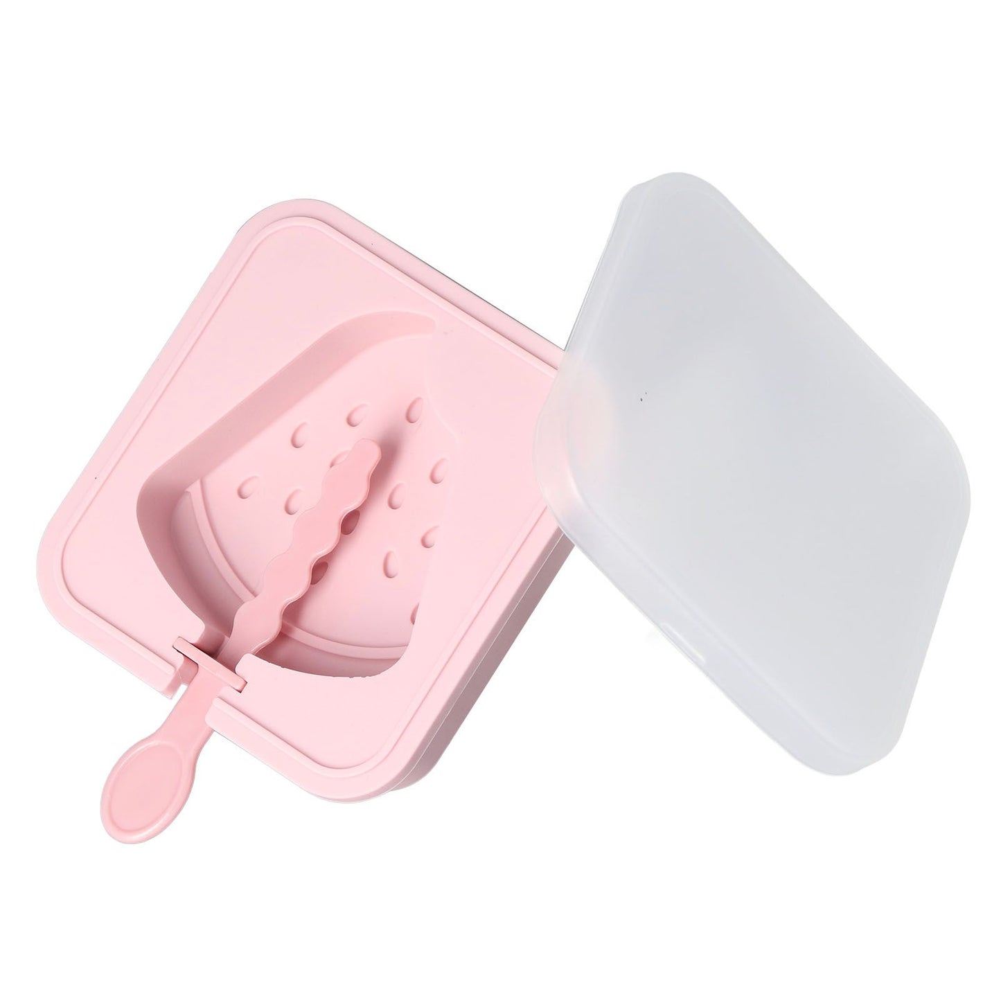 Popsicle Molds Reusable Stackable DIY Silicone Ice Cream Popsicle Cakesickle Molds Kitchen Tools with Lid Stick Watermelon