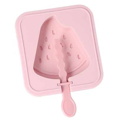 Popsicle Molds Reusable Stackable DIY Silicone Ice Cream Popsicle Cakesickle Molds Kitchen Tools with Lid Stick Watermelon