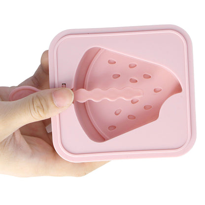 Popsicle Molds Reusable Stackable DIY Silicone Ice Cream Popsicle Cakesickle Molds Kitchen Tools with Lid Stick Watermelon
