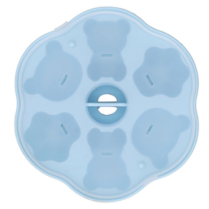 Jelly Mold Silicone Lovely Bear Cat Paw Ice Cube Cake Pudding Kitchen Mould with Lid for Home Kitchen Blue